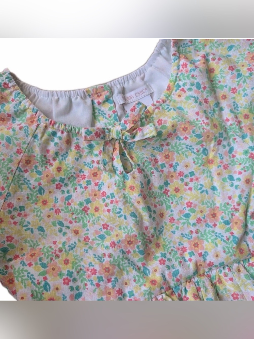 SHABBY CHIC Girls Floral Cotton Dress Size 6 Prairie Cottagecore Country